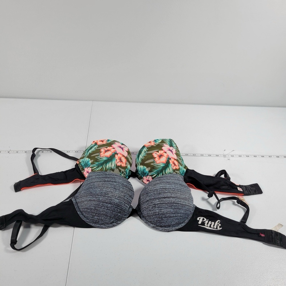 Victoria Secret's Pink Push Up Women's Bra Size 36C Bundle